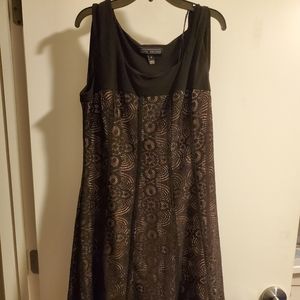 Black and Beige Dress